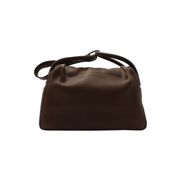 Hermes Lindy 30 Bag in Etoupe Brown Clemence Leather - Picture 2 of 10